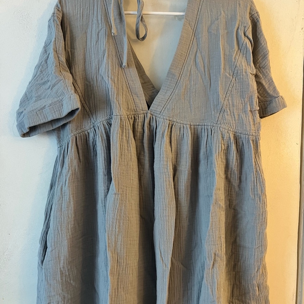 Entro Gray V-Neck Dress